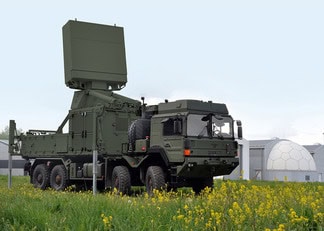 Mobile radar system for military applications.