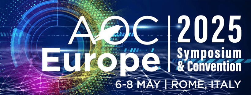 AOC Europe 2025 symposium and convention in Rome, Italy, showcasing innovative technology solutions.